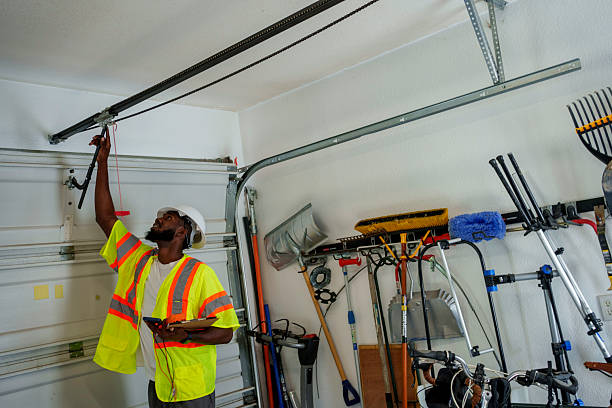 Professional Garage Door Panel Replacement technician working in Olla, LA
